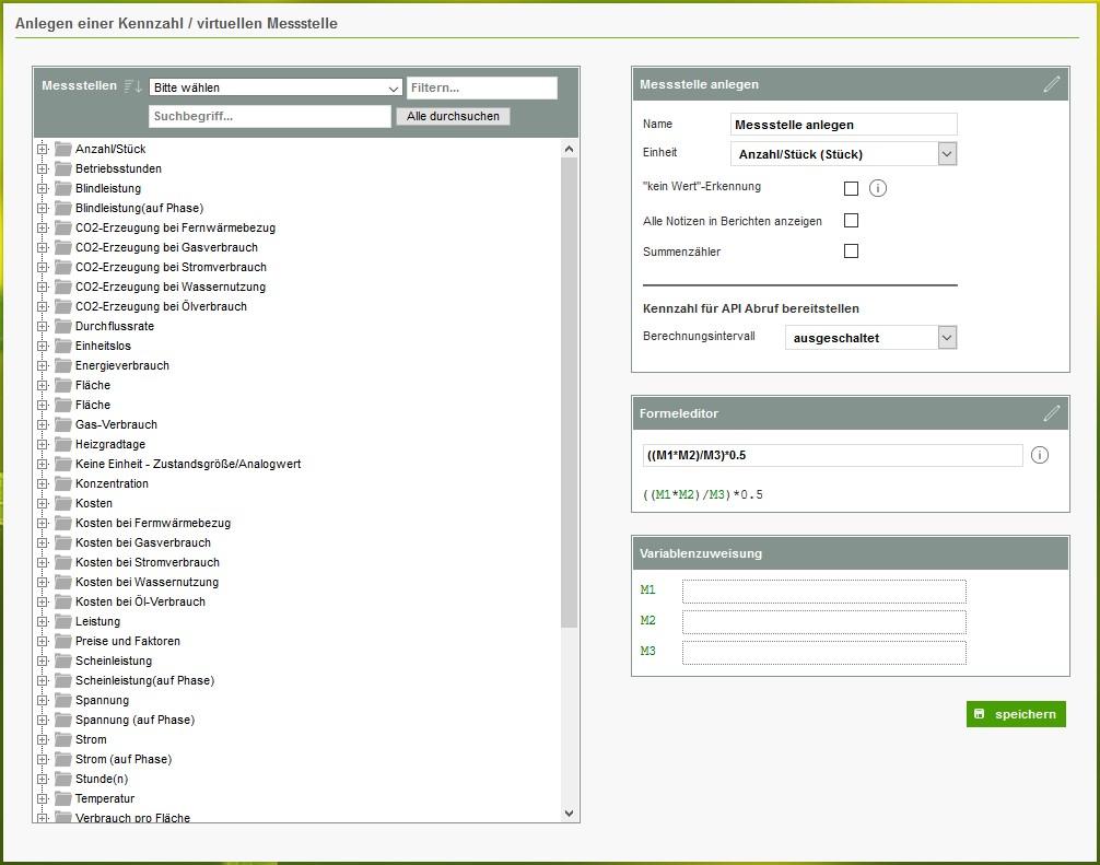 Screenshot econ4 Kennzahlen Schwellwerte & Abweichungen -Kennzahlen und virtuelle Messstellen
